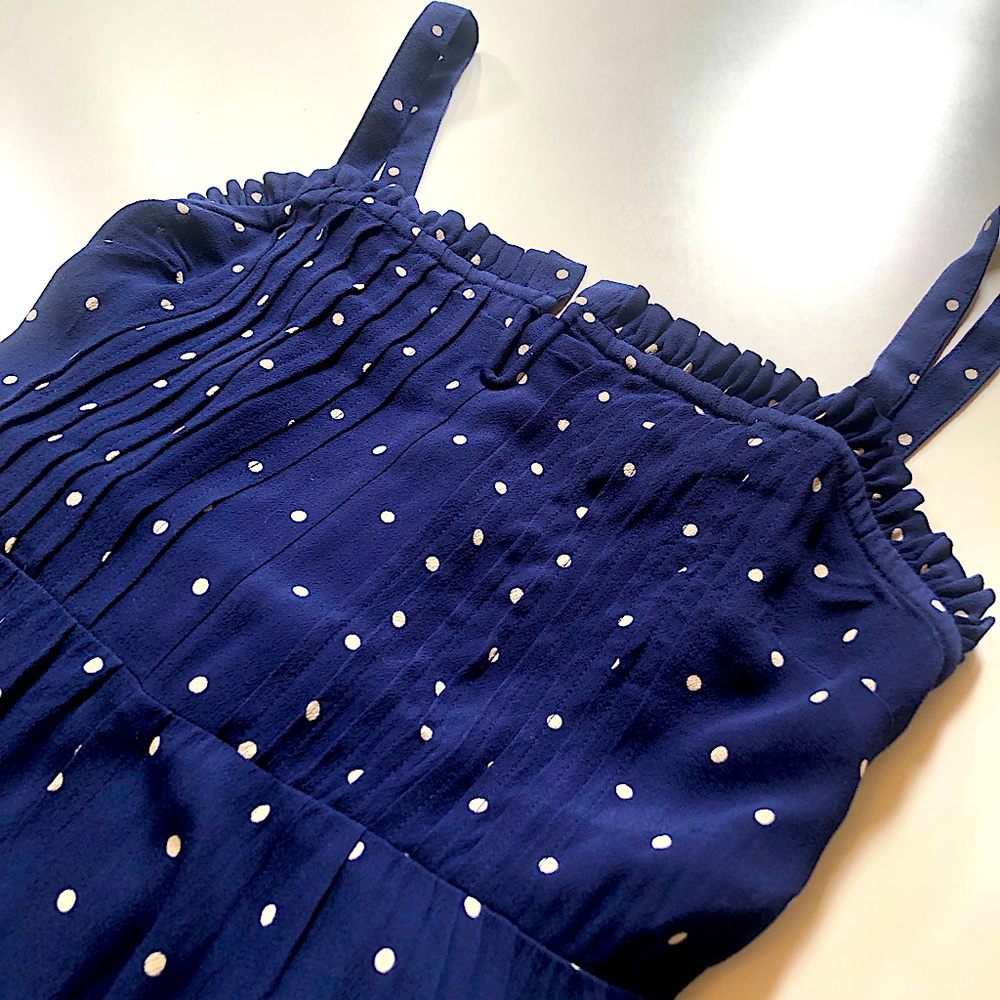 Madewell Pintuck Cami Jumpsuit in polka dot - Picture 2 of 5